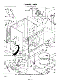 03 - Cabinet parts for Whirlpool Dryer LG6091XSW0 from AppliancePartsPros.com