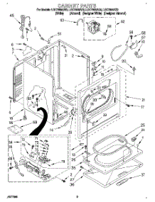 02 - Cabinet parts for Whirlpool Dryer LGC7858AQ2 from AppliancePartsPros.com