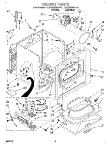 02 - Cabinet parts for Whirlpool Dryer LGR5638AN1 from AppliancePartsPros.com