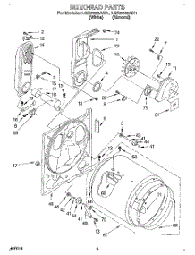 03 - Bulkhead parts for Whirlpool Dryer LGR5638AN1 from AppliancePartsPros.com