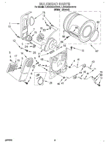 03 - Section parts for Whirlpool Dryer LEN3624BW2 from AppliancePartsPros.com