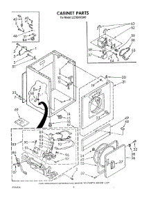 03 - Cabinet parts for Whirlpool Dryer LG7001XSW0 from AppliancePartsPros.com