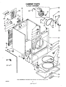 03 - Section parts for Whirlpool Dryer LE5920XMW1 from AppliancePartsPros.com