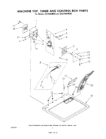03 - Machine Top, Timer And Control Box parts for Whirlpool Dryer CE2100XMW2 from AppliancePartsPros.com