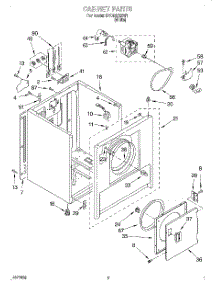 02 - Section parts for Whirlpool Dryer BYCD3722W1 from AppliancePartsPros.com