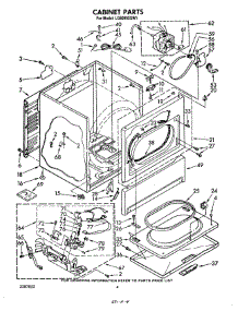 03 - Cabinet parts for Whirlpool Dryer LG6099XSW1 from AppliancePartsPros.com