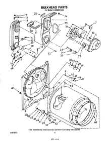 04 - Bulkhead parts for Whirlpool Dryer LG6099XSW1 from AppliancePartsPros.com