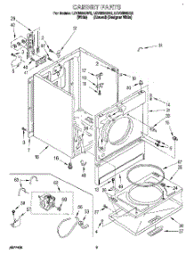 02 - Section parts for Whirlpool Dryer LEV6634BW2 from AppliancePartsPros.com