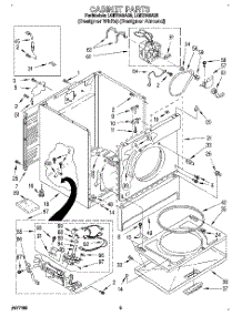 02 - Cabinet parts for Whirlpool Dryer LGR7646AQ0 from AppliancePartsPros.com