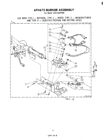 05 - 694670 Burner parts for Whirlpool Dryer LG5726XPW0 from AppliancePartsPros.com