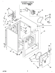 02 - Section parts for Whirlpool Dryer LEN3634DW1 from AppliancePartsPros.com