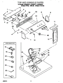 Top And Console parts for Whirlpool Dryer 885461 from AppliancePartsPros.com