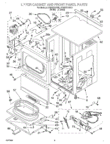 04 - Upper Cabinet And Front Panel parts for Whirlpool Dryer 3CSP2761BW0 from AppliancePartsPros.com