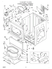 02 - Section parts for Whirlpool Dryer GEQ8858JT1 from AppliancePartsPros.com