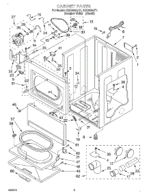02 - Cabinet parts for Whirlpool Dryer GGQ8858JT1 from AppliancePartsPros.com