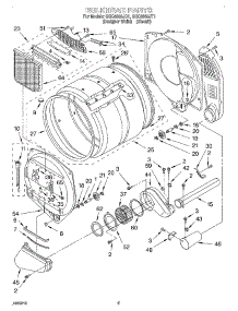 03 - Bulkhead parts for Whirlpool Dryer GGQ8858JQ1 from AppliancePartsPros.com