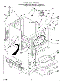 02 - Cabinet parts for Whirlpool Dryer LGQ8858JQ2 from AppliancePartsPros.com
