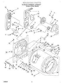 03 - Bulkhead parts for Whirlpool Dryer LGQ8800JQ1 from AppliancePartsPros.com