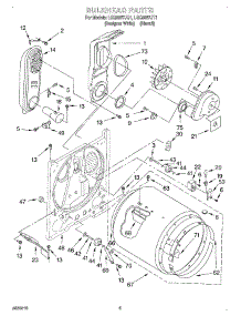 03 - Bulkhead parts for Whirlpool Dryer LGQ8857JQ1 from AppliancePartsPros.com