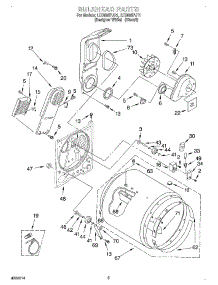 03 - Section parts for Whirlpool Dryer LEQ8857JT1 from AppliancePartsPros.com