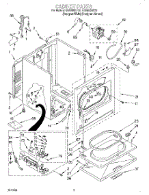 02 - Cabinet parts for Whirlpool Dryer GGQ8858EQ0 from AppliancePartsPros.com