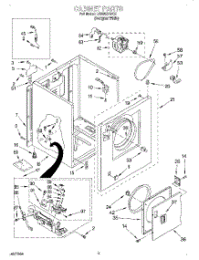 02 - Cabinet parts for Whirlpool Dryer LGR3624EQ2 from AppliancePartsPros.com