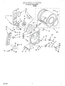 04 - Bulkhead parts for Whirlpool Dryer LGR3634EW3 from AppliancePartsPros.com