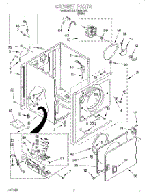 02 - Cabinet parts for Whirlpool Dryer LGR3634EW2 from AppliancePartsPros.com