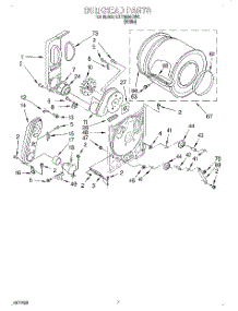 04 - Bulkhead parts for Whirlpool Dryer LGR3634EW2 from AppliancePartsPros.com