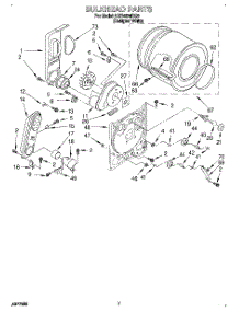 04 - Bulkhead parts for Whirlpool Dryer LGR4634BQ0 from AppliancePartsPros.com