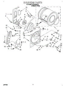 04 - Bulkhead parts for Whirlpool Dryer LGR4634DQ1 from AppliancePartsPros.com