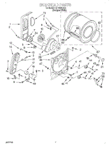 04 - Bulkhead parts for Whirlpool Dryer LGR4634BQ2 from AppliancePartsPros.com