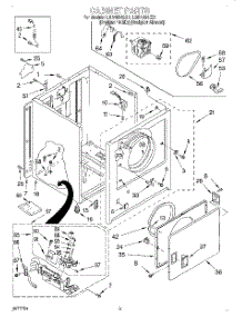 02 - Cabinet parts for Whirlpool Dryer LGR4634EQ1 from AppliancePartsPros.com