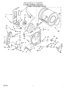 04 - Bulkhead parts for Whirlpool Dryer LGR4634EZ1 from AppliancePartsPros.com