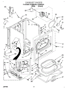 02 - Cabinet parts for Whirlpool Dryer LGC6848AN2 from AppliancePartsPros.com