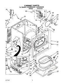 02 - Cabinet parts for Whirlpool Dryer LGC6848AW0 from AppliancePartsPros.com