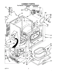 02 - Cabinet parts for Whirlpool Dryer LGC6848AN1 from AppliancePartsPros.com
