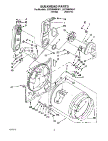 03 - Bulkhead parts for Whirlpool Dryer LGC6848AN1 from AppliancePartsPros.com