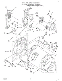 03 - Bulkhead parts for Whirlpool Dryer LGQ8857HQ1 from AppliancePartsPros.com