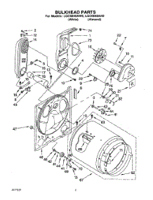 03 - Bulkhead parts for Whirlpool Dryer LGC6848AN0 from AppliancePartsPros.com
