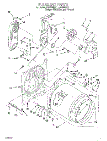 03 - Bulkhead parts for Whirlpool Dryer LGQ8858HZ1 from AppliancePartsPros.com