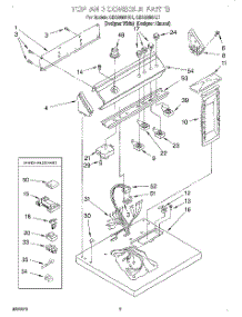 02 - Section parts for Whirlpool Dryer GEQ8858HZ1 from AppliancePartsPros.com