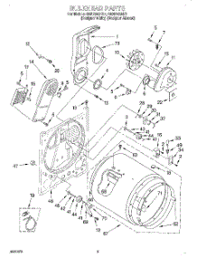 03 - Bulkhead parts for Whirlpool Dryer GEN2000HZ1 from AppliancePartsPros.com