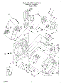 03 - Section parts for Whirlpool Dryer LEW8858HQ0 from AppliancePartsPros.com