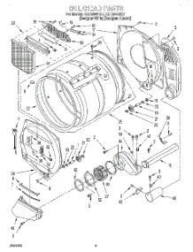 03 - Bulkhead parts for Whirlpool Dryer GGC9858HQ1 from AppliancePartsPros.com