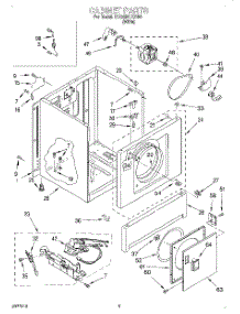 02 - Cabinet parts for Whirlpool Dryer GCG2901XSW5 from AppliancePartsPros.com
