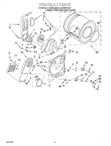 03 - Section parts for Whirlpool Dryer LER5644EQ2 from AppliancePartsPros.com
