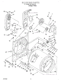03 - Bulkhead parts for Whirlpool Dryer LGN1000HQ0 from AppliancePartsPros.com
