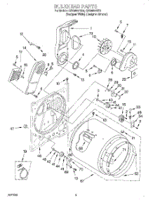 03 - Section parts for Whirlpool Dryer GEQ8858HQ0 from AppliancePartsPros.com