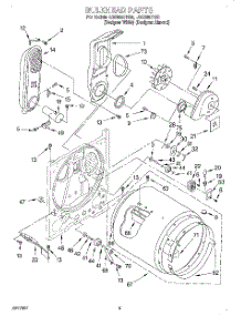 03 - Bulkhead parts for Whirlpool Dryer LGQ8857HQ0 from AppliancePartsPros.com